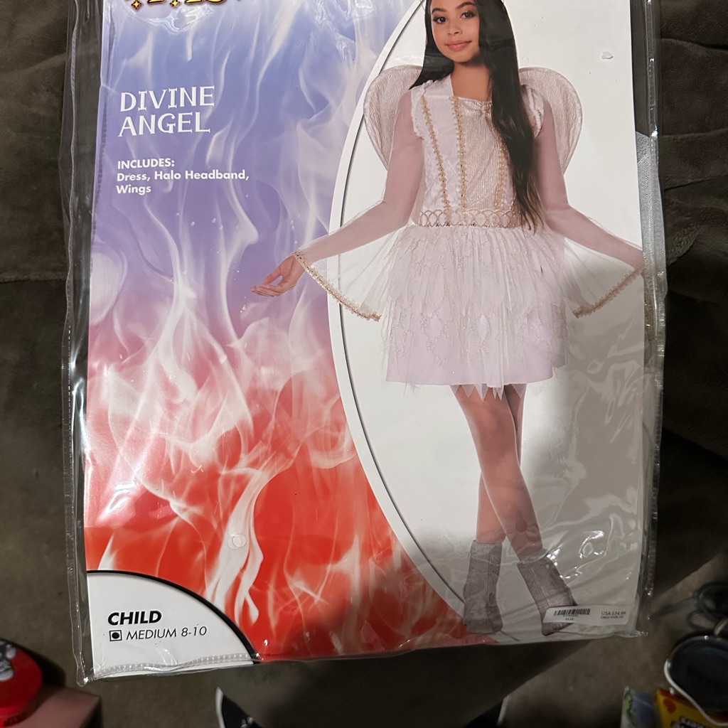 Spirit Halloween Angelic White And Gold Costume